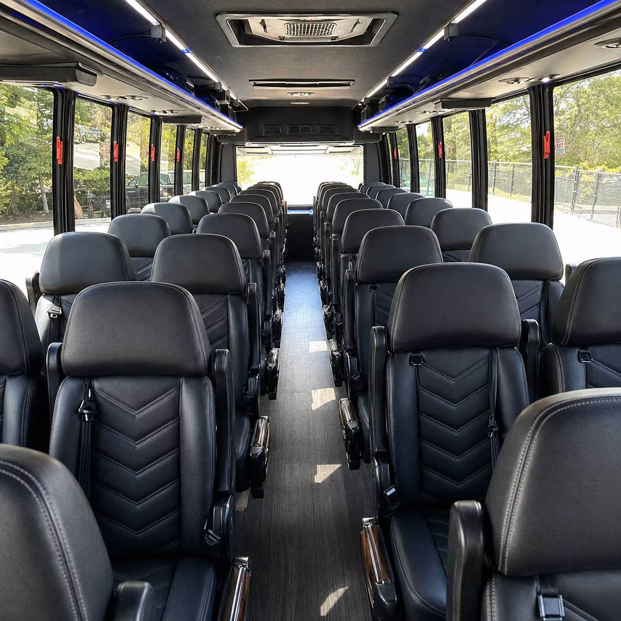 elizabeth 35 passenger minibus interior