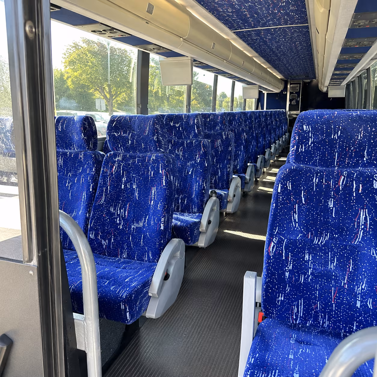 elizabeth 56 passenger charter bus interior