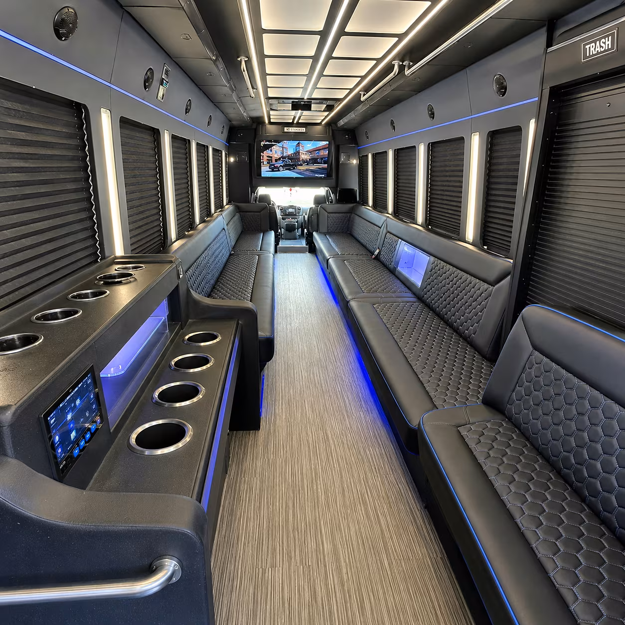 elizabeth party bus inside